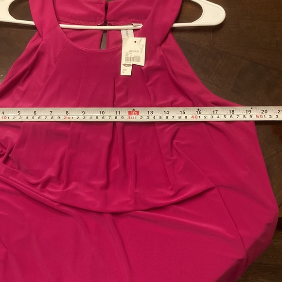 NWT Emma & Michelle pink sleeveless halter neck dress w/ gold buttons size L - Picture 7 of 8